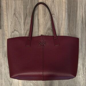 Tory Burch McGraw Tote in Claret